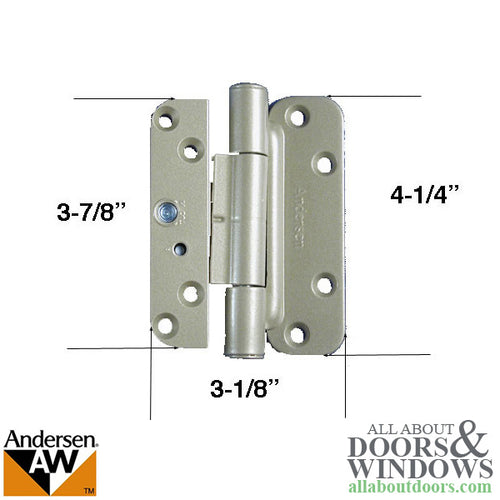 Andersen Door Hinge Kit For 2005-Present Frenchwood Hinged Doors Right Hand Door Satin Nickel - Andersen Door Hinge Kit For 2005-Present Frenchwood Hinged Doors Right Hand Door Satin Nickel