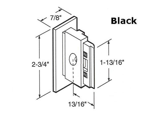 Latch and Pull - Vinyl and Aluminum Hardware, Plastic - Black - Latch and Pull - Vinyl and Aluminum Hardware, Plastic - Black