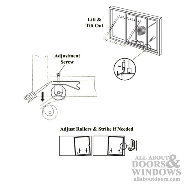 V Spring Tension Roller Assembly with 1 Inch Steel Wheel for Sliding Screen Door - V Spring Tension Roller Assembly with 1 Inch Steel Wheel for Sliding Screen Door