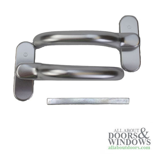 Hoppe Balcony Handle Set, Aluminum - Silver - Hoppe Balcony Handle Set, Aluminum - Silver