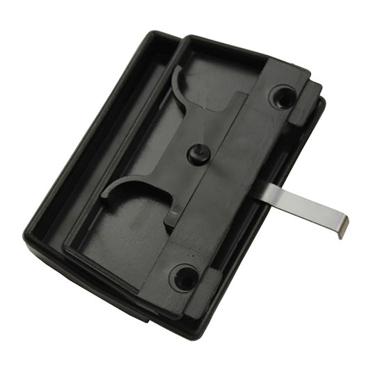 Non-Handed Plastic Latch & Pull Handle Set with Steel Latch for Sliding Screen Door - Black