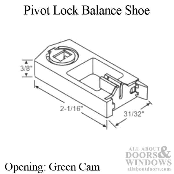 Pivot Lock Balance Shoe, Small Tilt Balance, Green cam - Pivot Lock Balance Shoe, Small Tilt Balance, Green cam