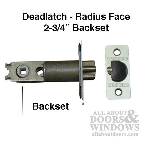 Weiser Deadlatch 2-3/4 Fixed Backset,  Radius Face Entry Door