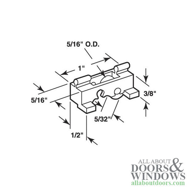 Roller Assembly (Flat) - Sliding Windows, Nylon / Steel - Roller Assembly (Flat) - Sliding Windows, Nylon / Steel