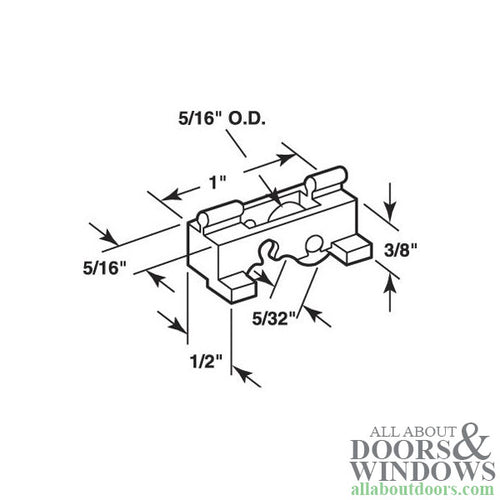 Roller Assembly (Flat) - Sliding Windows, Nylon / Steel - Roller Assembly (Flat) - Sliding Windows, Nylon / Steel