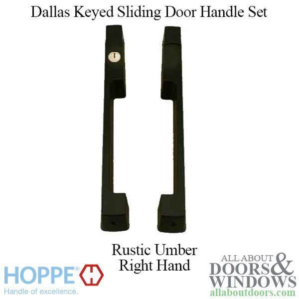 HOPPE Dallas Series Sliding Door Handle Set for HLS9000 Multipoint Locking System Keyed Right Hand - HOPPE Dallas Series Sliding Door Handle Set for HLS9000 Multipoint Locking System Keyed Right Hand