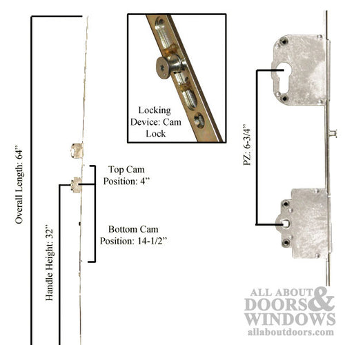 G-U Lockable Gear, 50mm backset slide-fold hardware - G-U Lockable Gear, 50mm backset slide-fold hardware