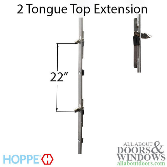Hoppe 16mm Top Extension with 2 Tongues at 37.2 inches and 59.06 inches