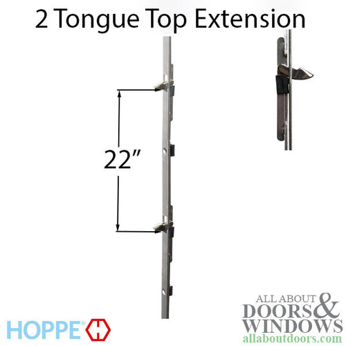 Hoppe 16mm Top Extension with 2 Tongues at 37.2 inches and 59.06 inches - Hoppe 16mm Top Extension with 2 Tongues at 37.2 inches and 59.06 inches