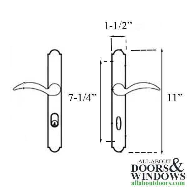 Emtek 1471 Concord 11 Inch Keyed Multipoint Lock Trim, Keyed Alike, Cortina Handle, Right-Handed - Oil Rubbed Bronze - Emtek 1471 Concord 11 Inch Keyed Multipoint Lock Trim, Keyed Alike, Cortina Handle, Right-Handed - Oil Rubbed Bronze
