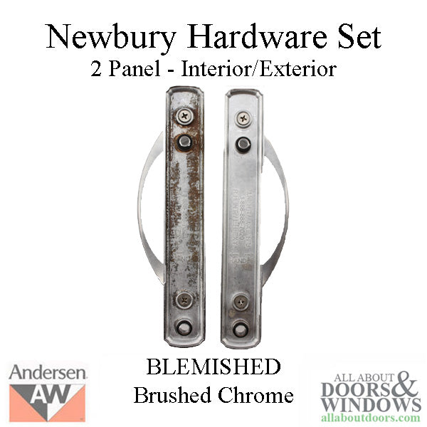 Blemished Andersen Newbury 2 Panel Gliding Door Hardware Set - Brushed Chrome - Blemished Andersen Newbury 2 Panel Gliding Door Hardware Set - Brushed Chrome