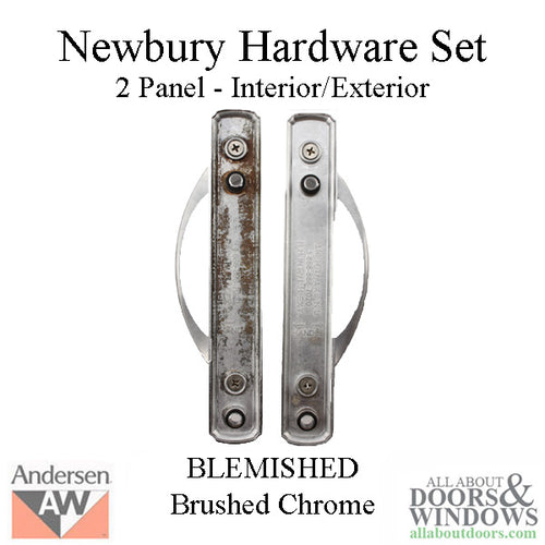 Blemished Andersen Newbury 2 Panel Gliding Door Hardware Set - Brushed Chrome - Blemished Andersen Newbury 2 Panel Gliding Door Hardware Set - Brushed Chrome