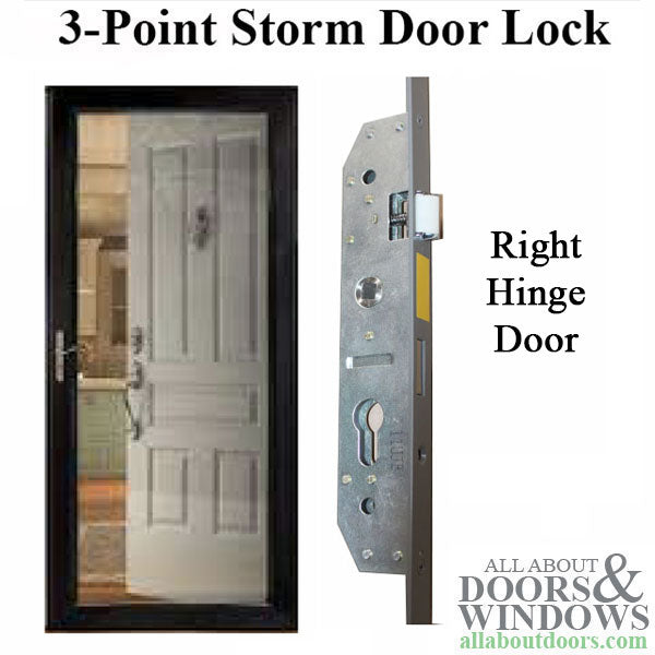 Storm Door Multipoint Lock RH- Gray - Storm Door Multipoint Lock RH- Gray