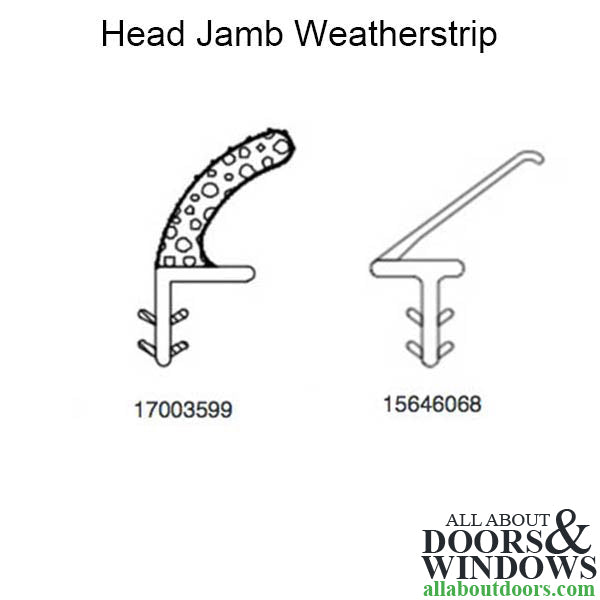 Marvin Head Jamb Parting Stop V1194 Stile Weather Strip - Marvin Head Jamb Parting Stop V1194 Stile Weather Strip