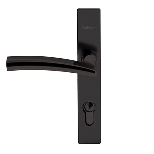 Andersen Storm Door Handle Set Modern Flat Black with Lock and Key - Andersen Storm Door Handle Set Modern Flat Black with Lock and Key