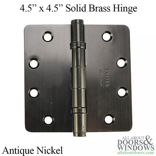 Solid Brass Hinges Heavy Duty Ball Bearing Antique Nickel