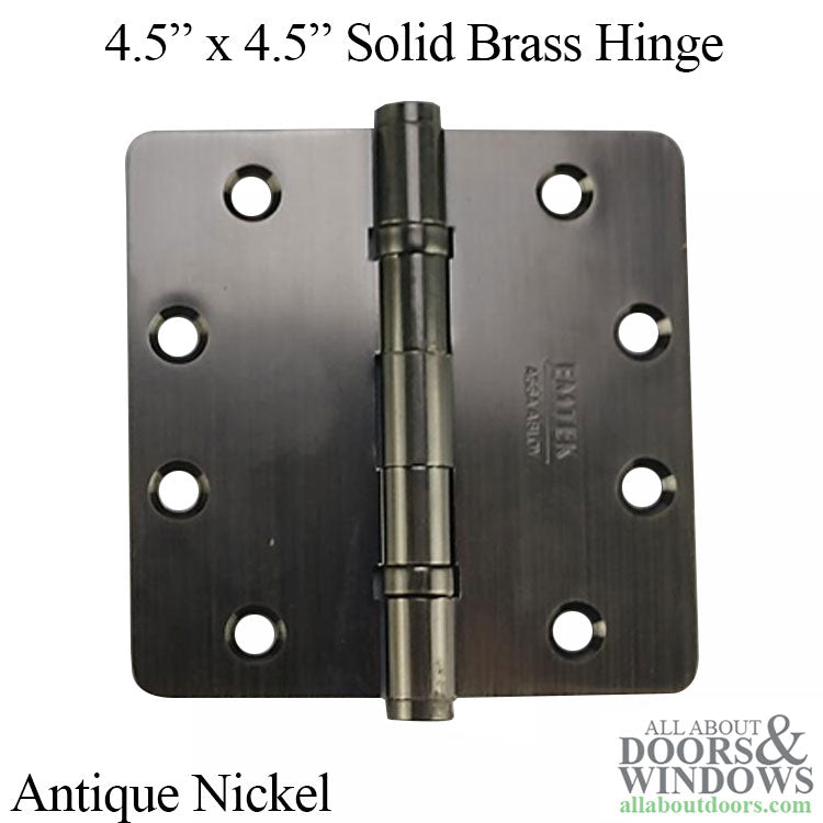 Solid Brass Hinges Heavy Duty Ball Bearing Antique Nickel - Solid Brass Hinges Heavy Duty Ball Bearing Antique Nickel