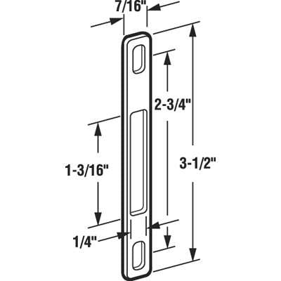 Keeper, for use with Mortise Lock - Keeper, for use with Mortise Lock