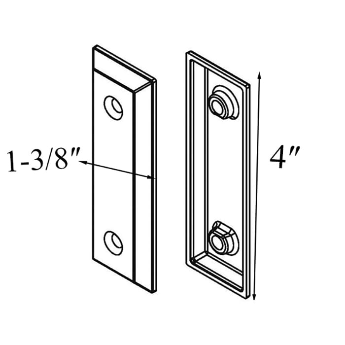 Andersen Frenchwood Gliding Doors - Cover Plate - Yuma - 4 Panel - Distressed Nickel - Andersen Frenchwood Gliding Doors - Cover Plate - Yuma - 4 Panel - Distressed Nickel