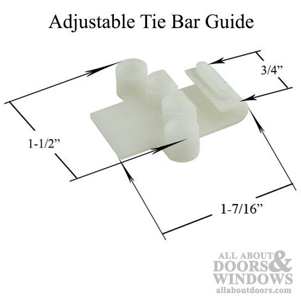 Guide, Adjustable Tie Bar,  Casement - White - Guide, Adjustable Tie Bar,  Casement - White