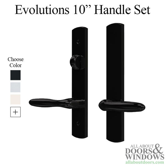 Evolutions 10" Curve Top Non-Keyed Handle Set, Active Door - Choose Color