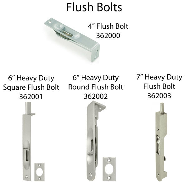 7 Inch Heavy Duty Flush Bolt, Solid Brass - Choose Color - 7 Inch Heavy Duty Flush Bolt, Solid Brass - Choose Color