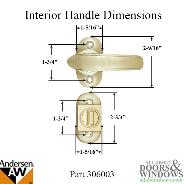 Andersen Emco Keyed 3 Post Storm Door Hardware with Deadbolt for 1-1/2 Inch Doors in Polished Brass - Andersen Emco Keyed 3 Post Storm Door Hardware with Deadbolt for 1-1/2 Inch Doors in Polished Brass