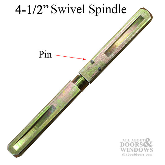 Swivel spindle 5/16 x 4-1/2" Grooved with Double pin stop