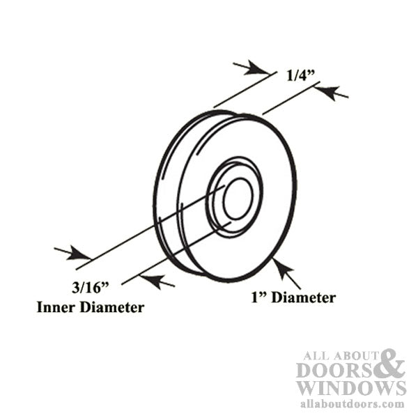 1 Inch Nylon Roller for Sliding Screen Door - 1 Inch Nylon Roller for Sliding Screen Door