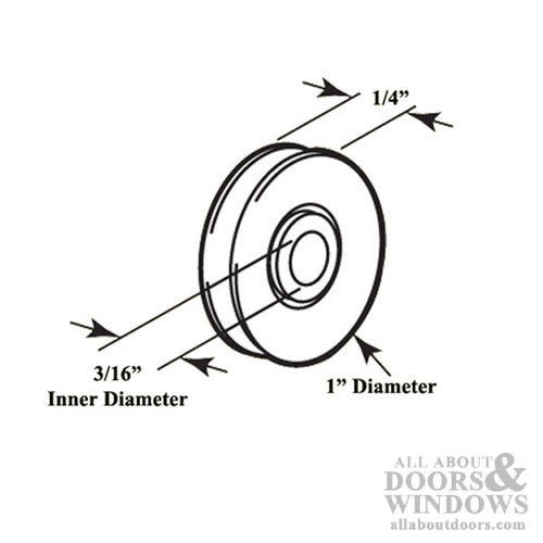 1 Inch Nylon Roller for Sliding Screen Door - 1 Inch Nylon Roller for Sliding Screen Door