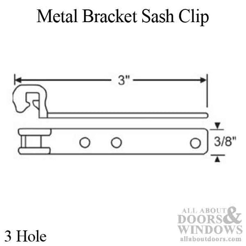 Sash Clip, Metal Bracket, 3