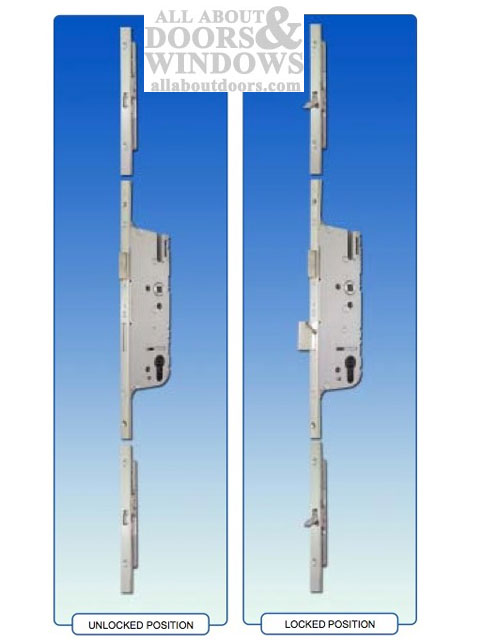 16mm KML Tripact 50/92 - G-U / Ferco 3 Point Door Lock, Tongue version - Grey - 16mm KML Tripact 50/92 - G-U / Ferco 3 Point Door Lock, Tongue version - Grey