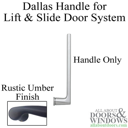 Dallas Handle for Lift and Slide Door Systems - Rustic Umber