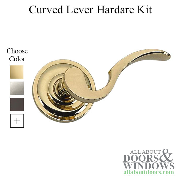 Curved Lever Passage Hardware Kit with 2 Inch Backset - Choose Color - Curved Lever Passage Hardware Kit with 2 Inch Backset - Choose Color