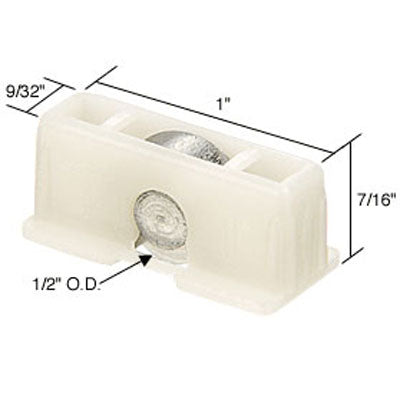 Roller Assembly (Flat) - Sliding Windows, Nylon / Steel - Roller Assembly (Flat) - Sliding Windows, Nylon / Steel