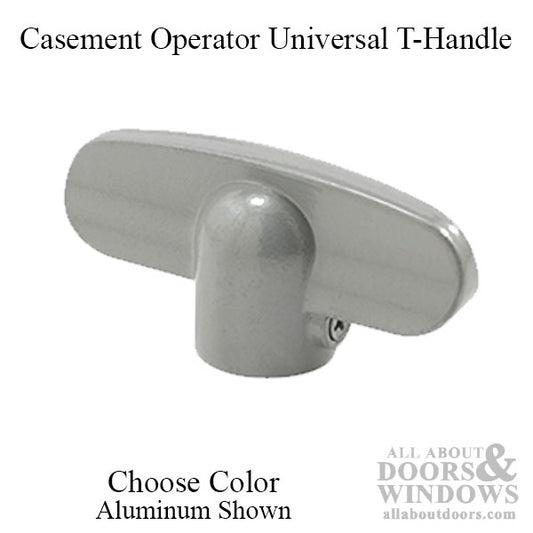 Casement Window Operator Universal Tee Handle, Diecast Zinc - Choose Color