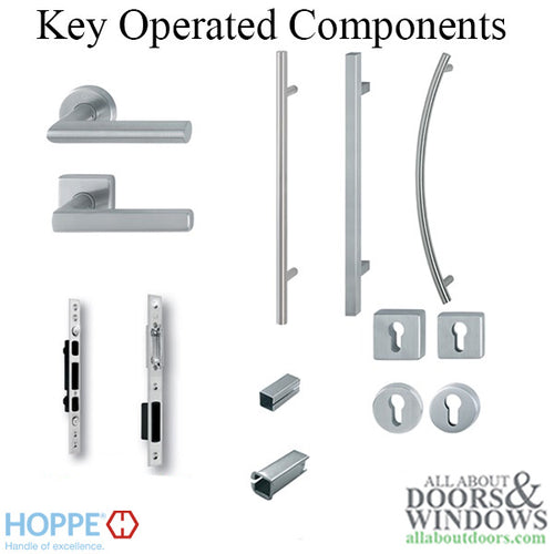 Hoppe Amsterdam Half Handle for Interior Entrance Doors - Stainless Steel - Hoppe Amsterdam Half Handle for Interior Entrance Doors - Stainless Steel