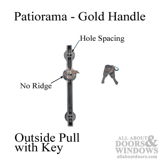 Daryl Patiorama Gold Handle  Outside Keyed  Pull - N/A