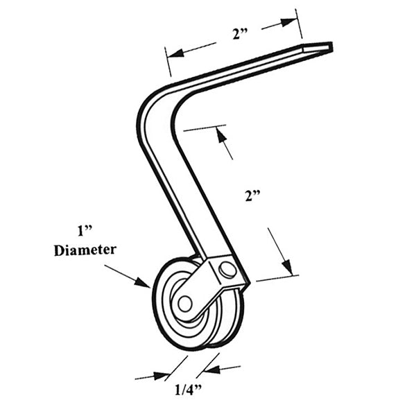 V Spring Tension Roller Assembly with 1 Inch Nylon Wheel for Sliding Screen Door - V Spring Tension Roller Assembly with 1 Inch Nylon Wheel for Sliding Screen Door