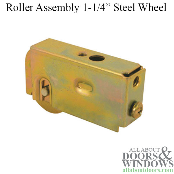 Door Roller For Sliding Doors Steel Plain Back Housing With 1.25 Inch Steel Wheels - Door Roller For Sliding Doors Steel Plain Back Housing With 1.25 Inch Steel Wheels