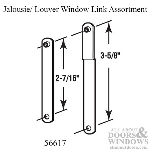 Universal Jalousie/Louver Link Assortment, steel - Universal Jalousie/Louver Link Assortment, steel