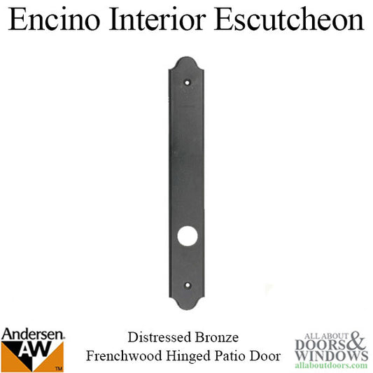 Encino Interior Passive Escutcheon Plate - Distressed Bronze