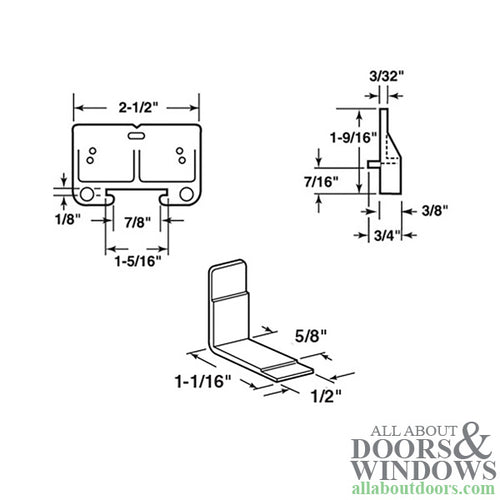 Drawer Track Guide Kit - White - 2-1/2 inch - Drawer Track Guide Kit - White - 2-1/2 inch