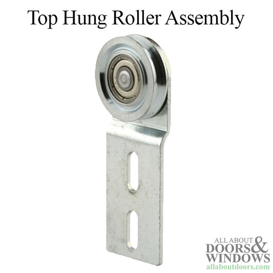 DISCONTINUED - Top Hung Roller Assembly with 1-1/16 Inch Steel Wheel for Sliding Screen Door - Sold Each