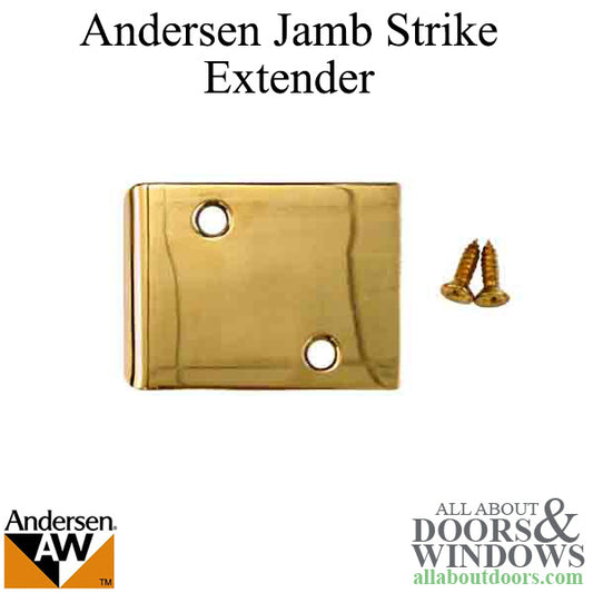 Andersen Jamb Strike Extender, 3" - Bright Brass