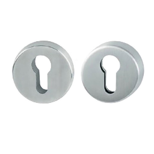 Round Rosettes for Euro profile cylinder - Stainless