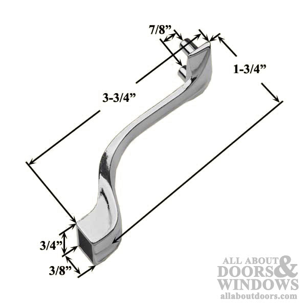 Offset Towel Bar Bracket - Chrome - Offset Towel Bar Bracket - Chrome