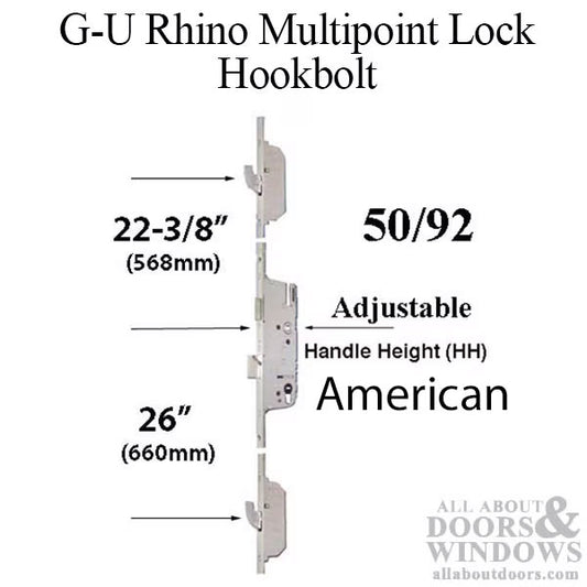 Rhino Active 50/92 Europa, 3 Point Hook / Shootbolt Opt - Silver Ferguard