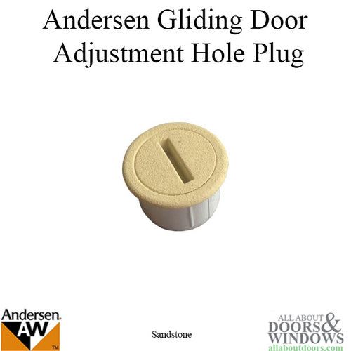 Hole Plug, Andersen Frenchwood Gliding Doors Adjustment Hole - Sandstone - Hole Plug, Andersen Frenchwood Gliding Doors Adjustment Hole - Sandstone