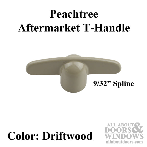 Peachtree Window T- Handle  9/32 Spline - Driftwood - Peachtree Window T- Handle  9/32 Spline - Driftwood